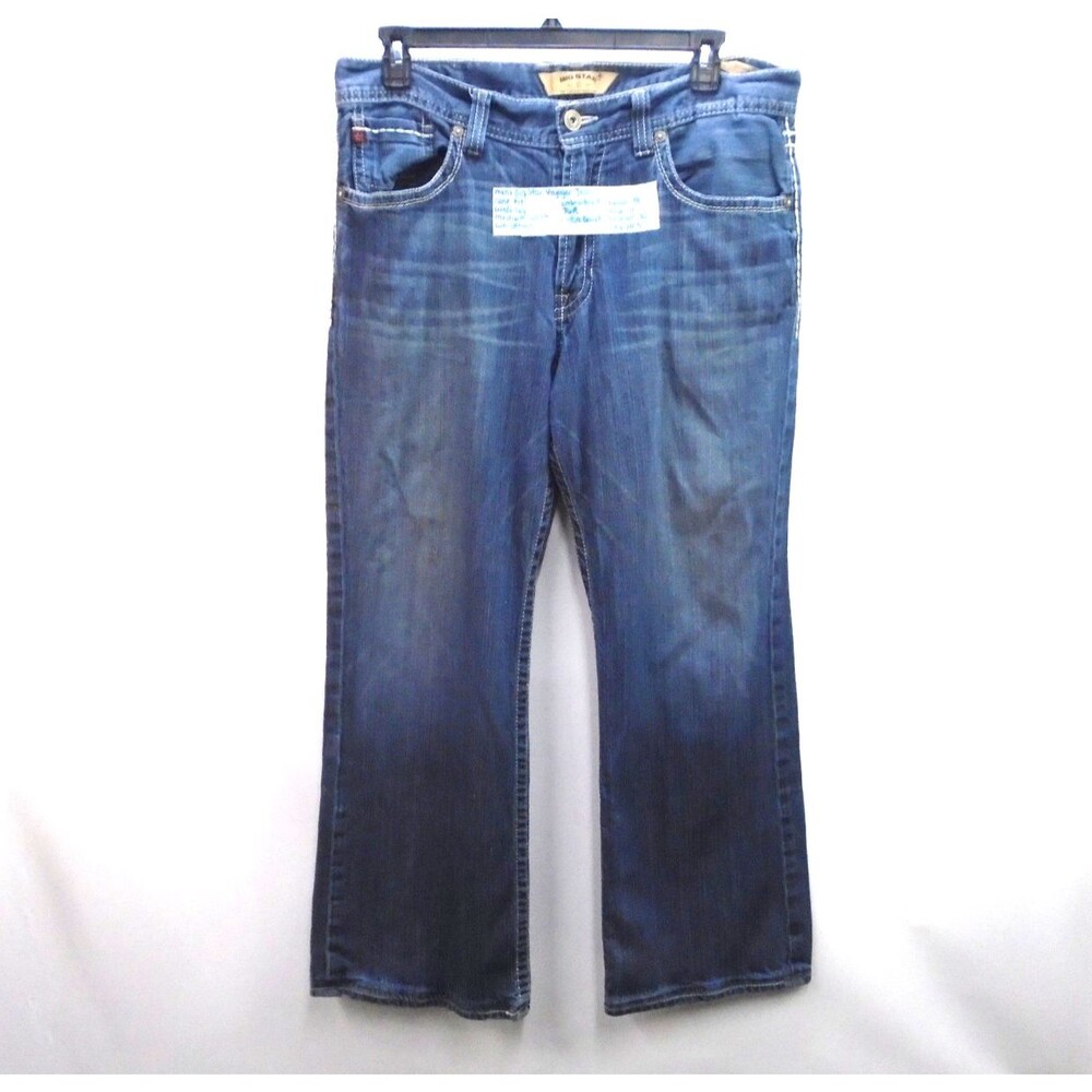 Big Star Voyager Jeans Mens 36R (38x30) Blue Denim Loose Fit Baggy Wide Leg